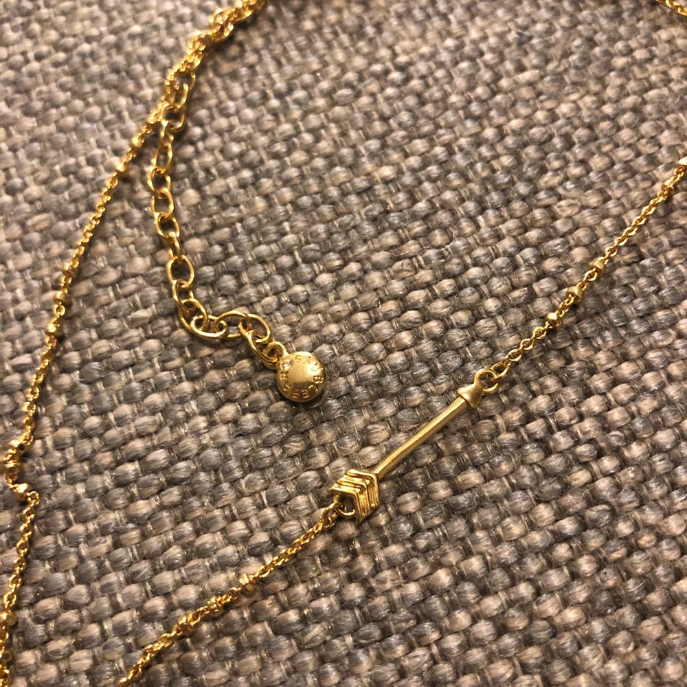 BAUBLE BAR choker gold arrow necklace
